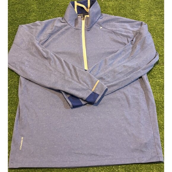 Zero Restriction 1/4 zip mens large blue lighweight breathable pullover golf RK - Picture 9 of 13